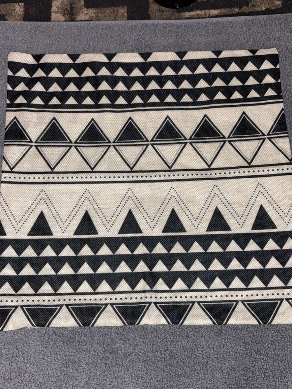 Black and Cream Geometric pillow cover